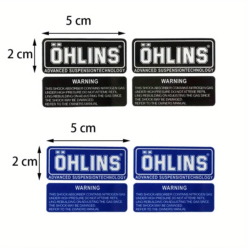 2 Farben reflektierende OHLINS Suspension Shock Aufkleber Motorrad Fahrrad Modifikation Aufkleber Fahrrad Aufkleber reflektierende Aufkleber