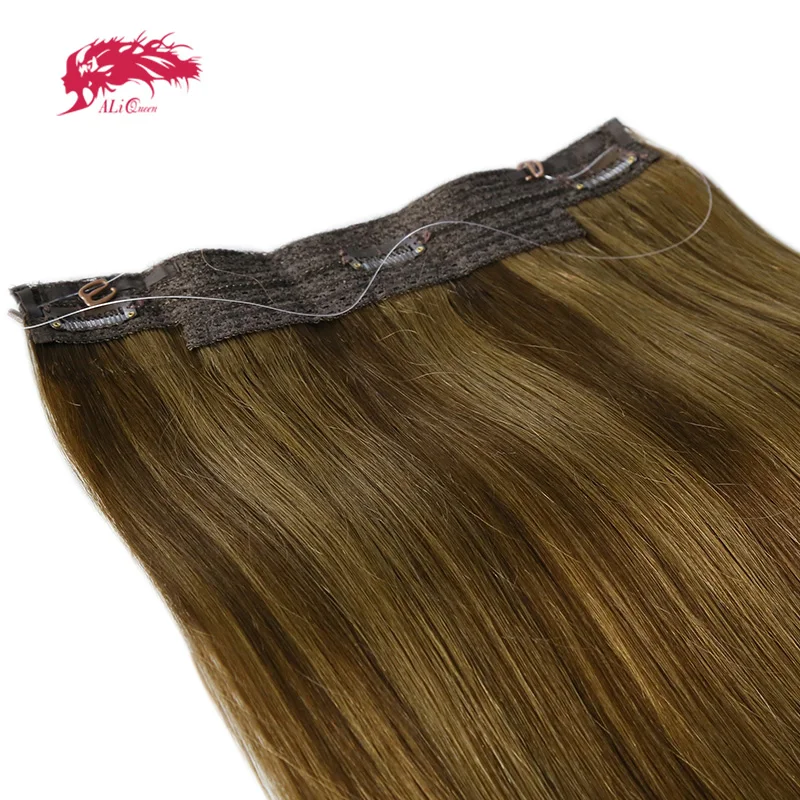 Ali Queen Hair Straight Fish Line Human Hair Extension 12\