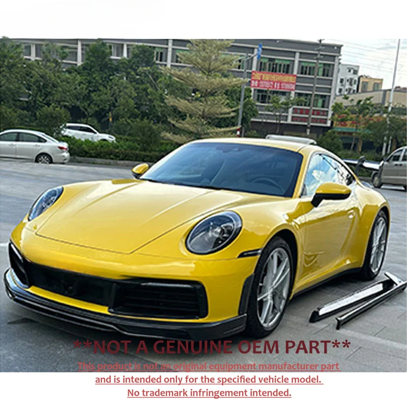 For Porsche 911 992 Techart Style Carbon Fiber Body Kit Front Lip Rear Lip Side Skirt Wind Knife Modification Parts