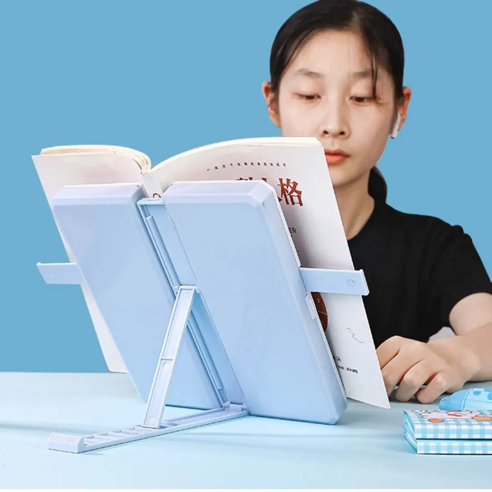 

Reading Bracket Bookstand Pen Case Stationery Organizer Foldable Reading Bookshelf Pencil Box Gift Adjustable Angle