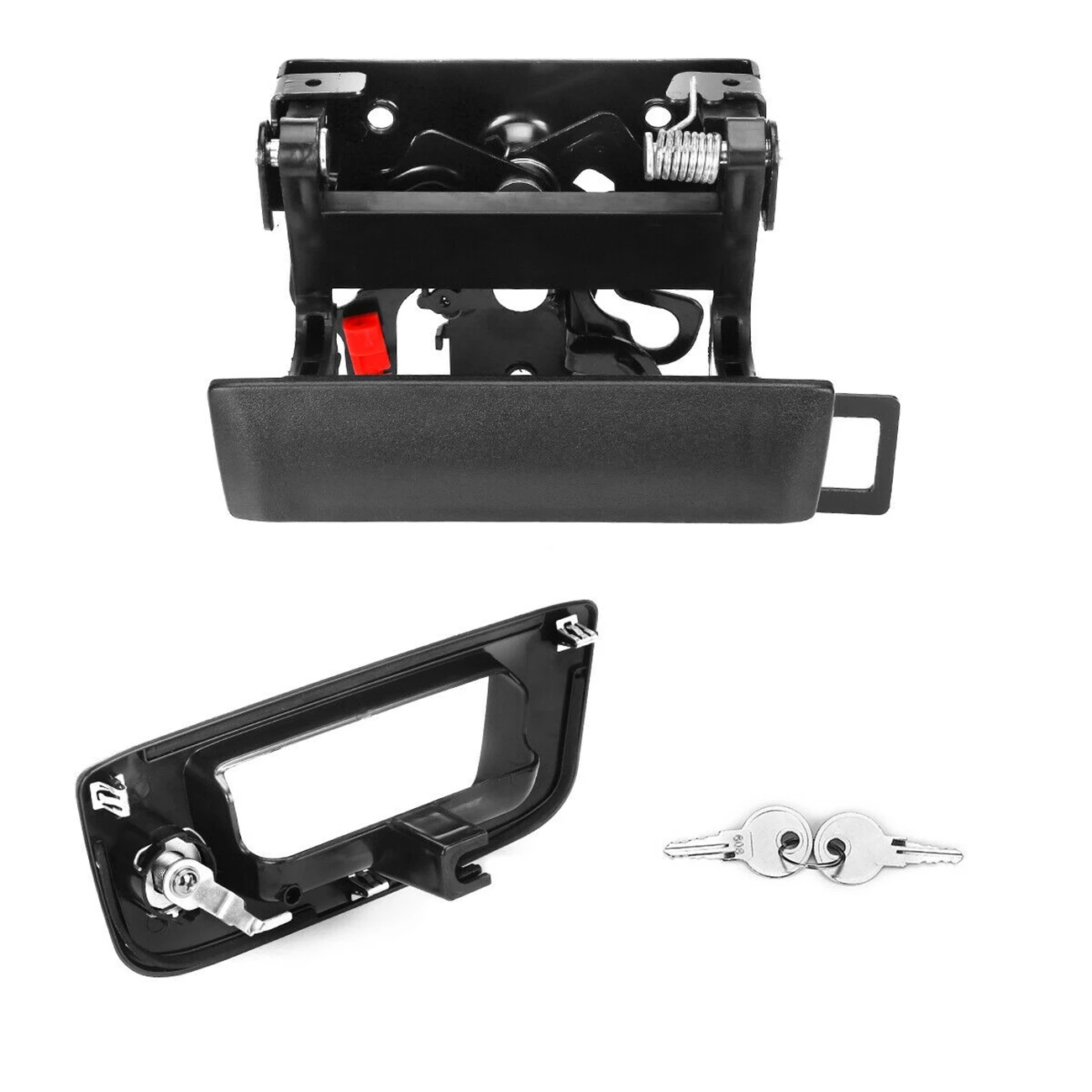 Tail gate Handle & Bezel Lock Kit Tail Gate Compatible with Chevrolet Silverado and GMC Sierra 2007-2014 Replaces 2755305