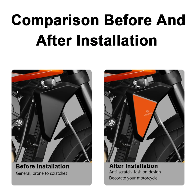 POSFIRA Motorcycle Radiator Panel Sticker Vinyl Decals for Triumph Street Triple 765 R RS 765RS 765R 2023-2026 2025 Accessories