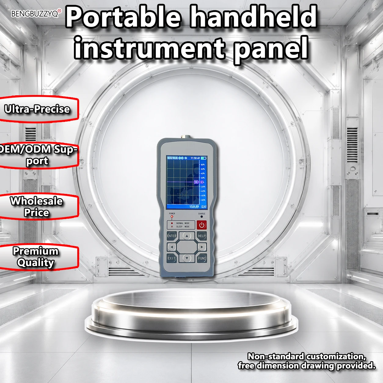 High Precision Handheld Dynamometer 1/100000 Accuracy Strain Gauge Load Cell Meter Force Measurement Signal Converter