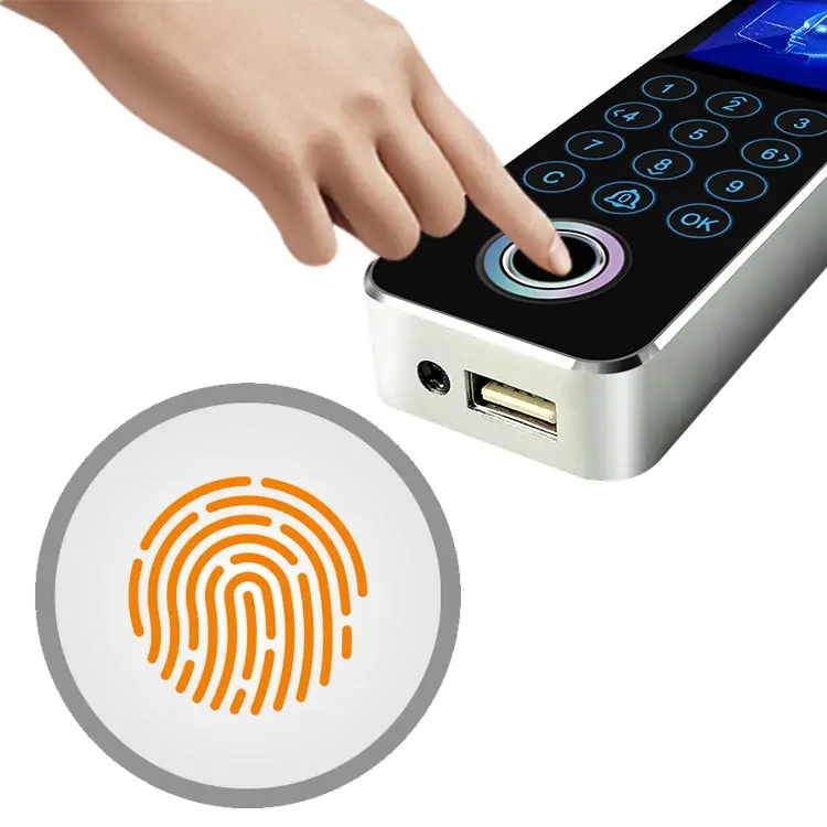 TFS50 Cloud-Based Smart Biometric Time Attendance Fingerprint Access Control System Card Reader with Anti-Passback Night Vision