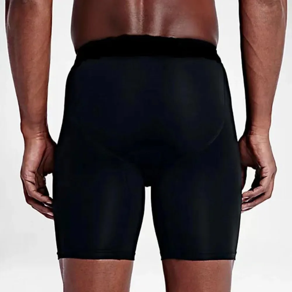 2026New men's sports short elastic casual elastic five-point pants summer tight elastic fitness training five-point pants TD02