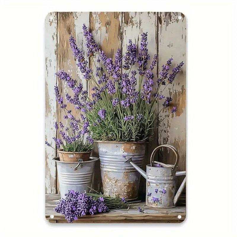 Custom Print Rectangular Iron Plate Wall Art, Personalized Vintage Metal Tin Painting, Custom Text Image Retro Wall Decor