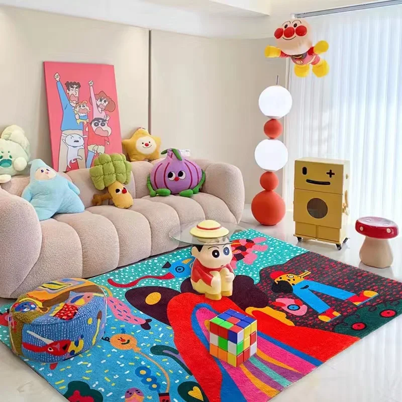 Plush Scribble room decoration rug Large Area Carpet living room sofa mat Carpets Colorful fluffy rugs for Bedroom Children room