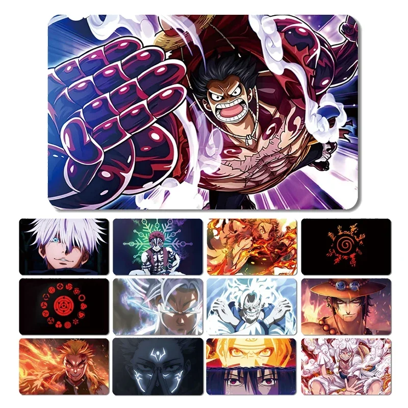 Fashion Cartoon Anime Game One Piece Naruto Dragon Ball PVC Matte Film Sticker Case Skin for Credit Card Big Small No Chip HT12