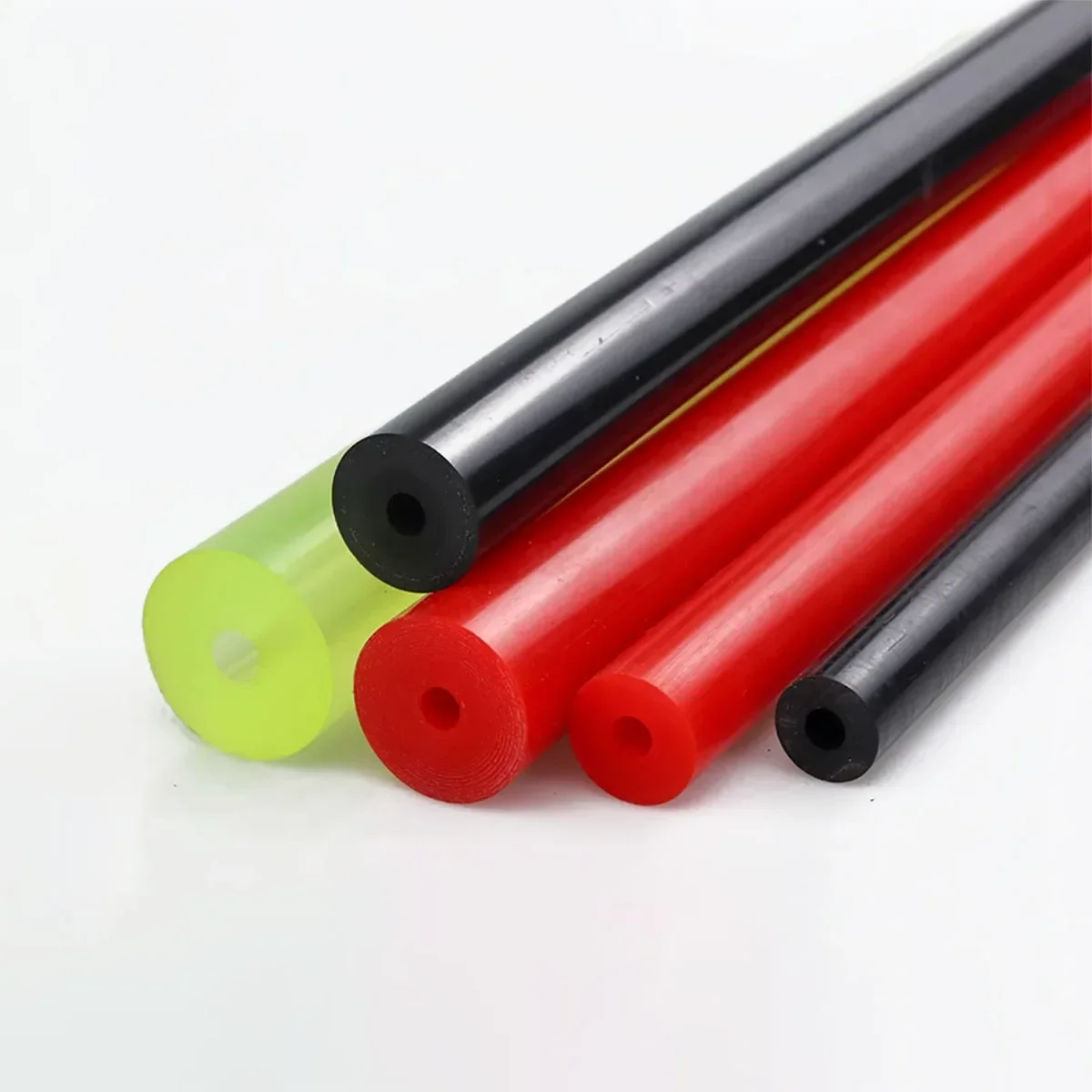 Red Black Polyurethane Hollow Rod Cow Tendon Elastic Rubber Non-Standard Pu Rod Length 500mm