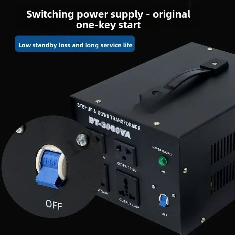Lifting Transformer ST-1000VA with USB Port, 220V to 110V and 220V Conversion Transformer, Compact and Efficient Power Converter