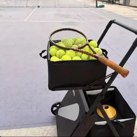 Portable Tennis ball picking machine Collector pick-up cart foldable ball cart Tennis training ball picker