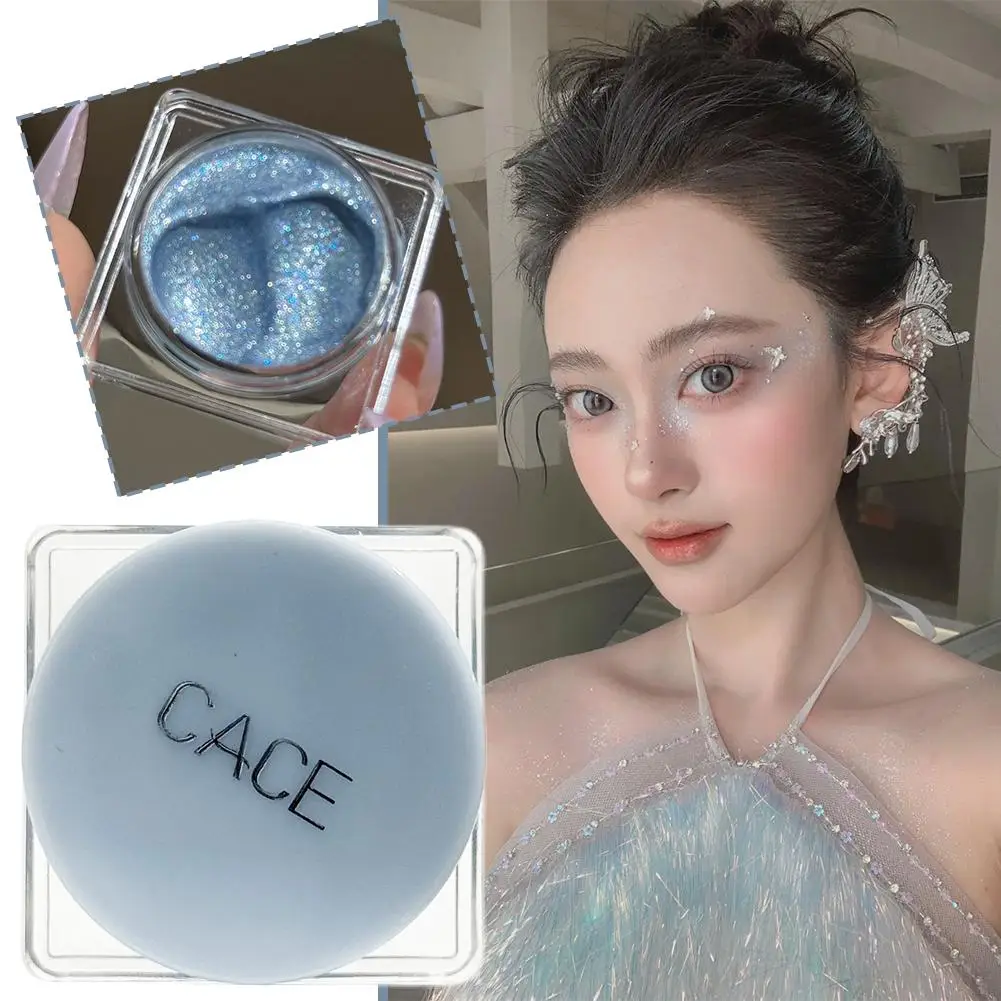 Glitter Lidschatten Palette Make-Up Für Rosa Blau Augen Monochrome Glitter Lidschatten Perle Weiß Silber Schimmer Lidschatten H9X2