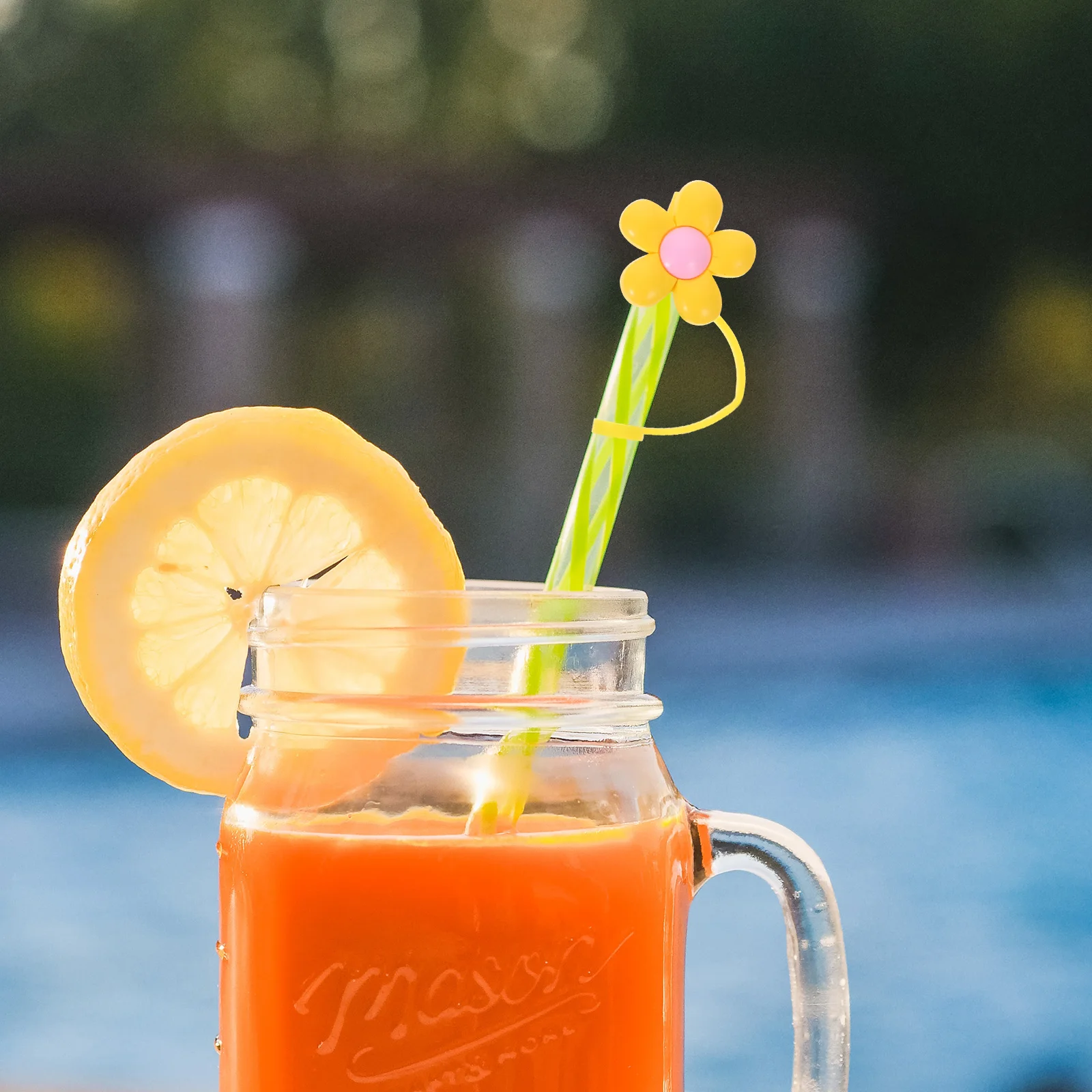 

8 Pcs Straw Covers Cute Cartoon Reusable Safe Washable Lids For Cups Bottles Mugs Glasses Containers Straw Tips Protector
