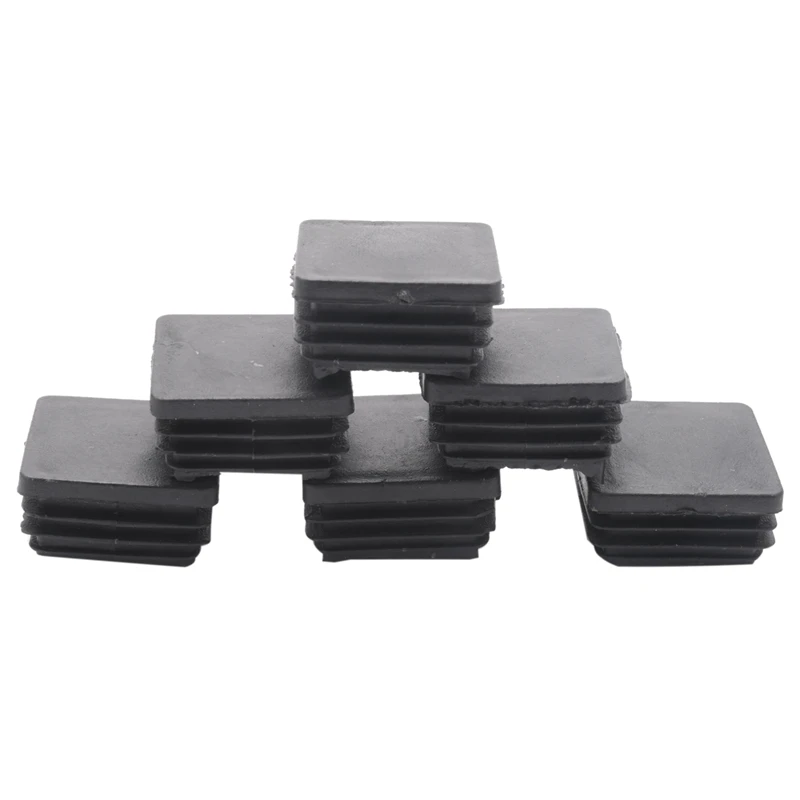 120 Pcs Plastic Square Blanking End Caps Tube Inserts 25Mm X 25Mm