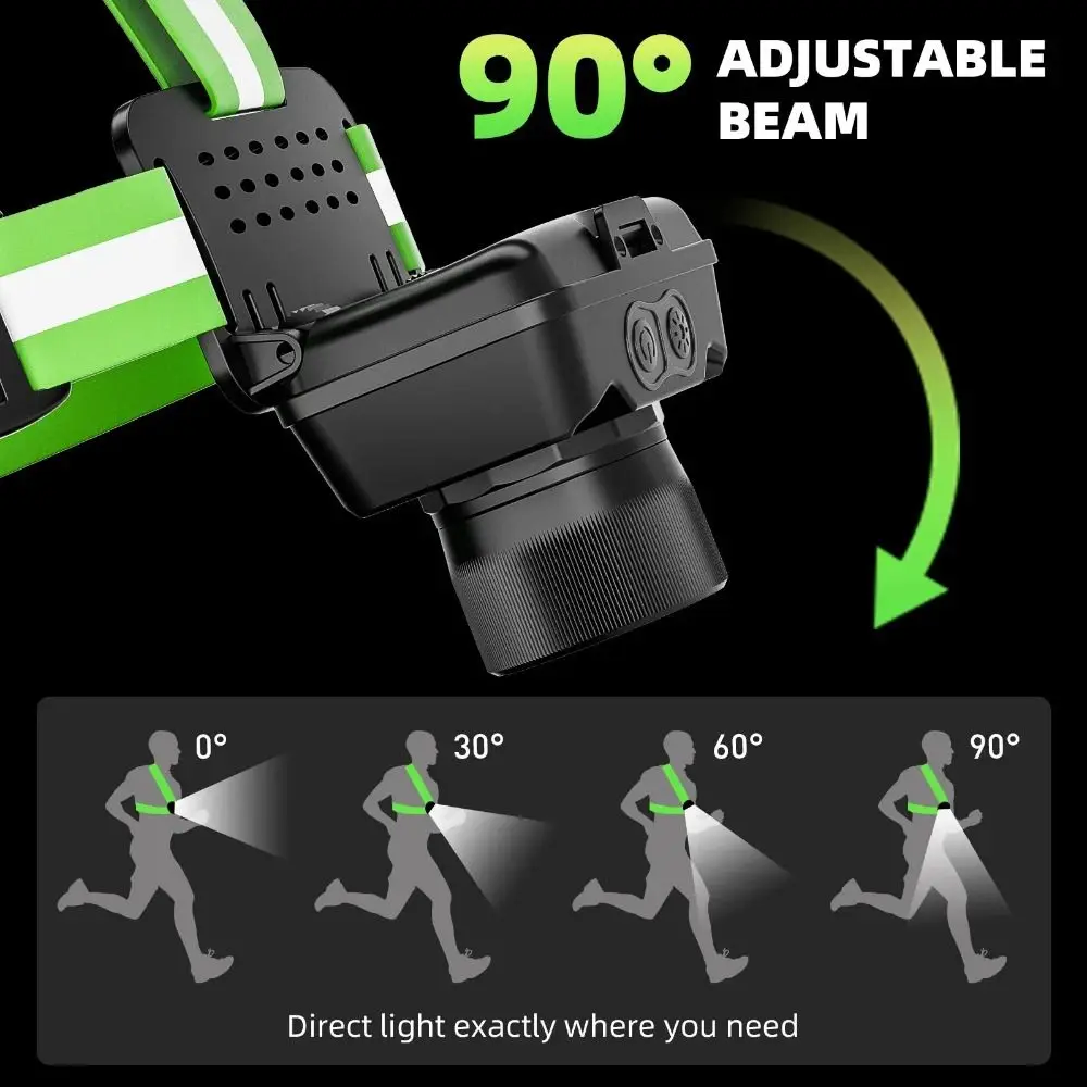 Adjustable Strap Chest Light Bright Illumination Soft Light Portable Camping Light Lightweight Design Long Battery Life
