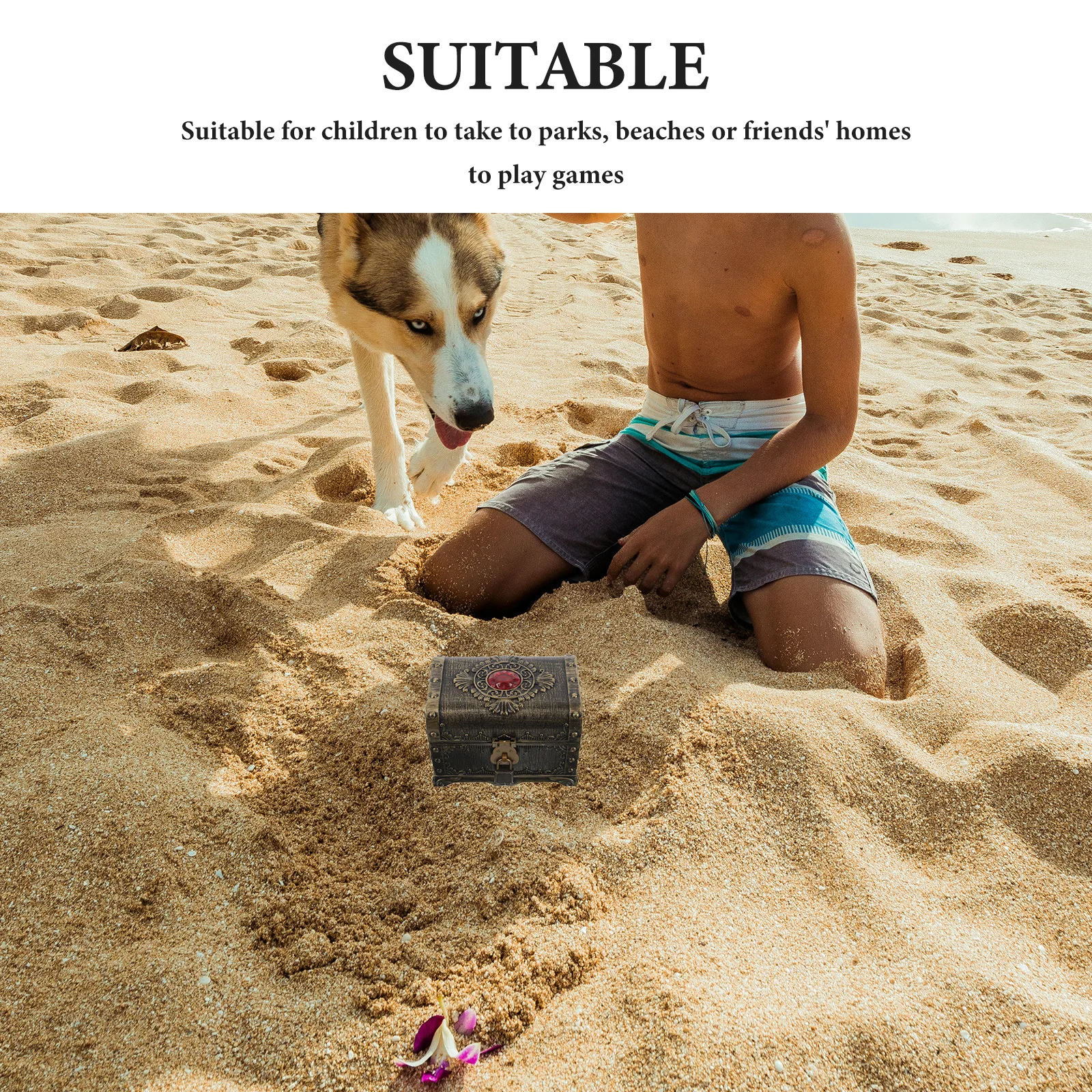 خمر القراصنة صور جذع 5.5X3.85X3.73 بوصة قابل للقفل البلاستيك الكنز الصدر للأطفال تخزين مغامرة اللعب منزل مكافأة #5