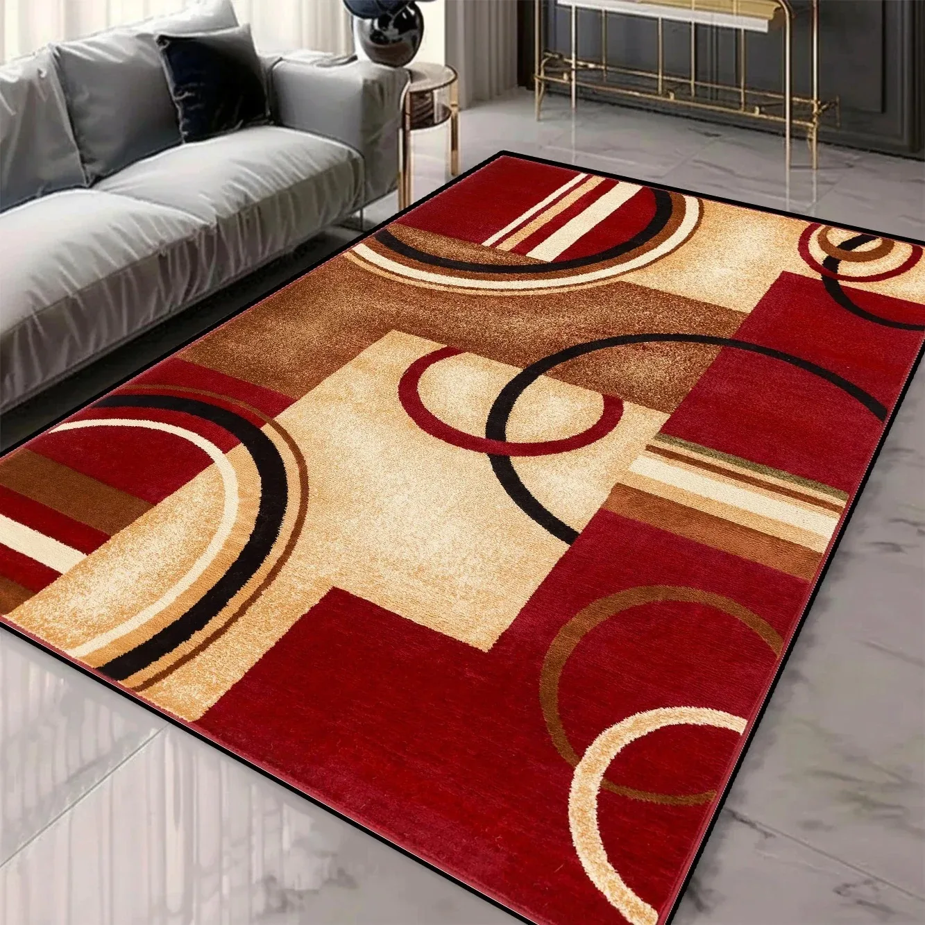 Modern Carpets Abstract Geometric Pattern Large Area Rugs for Living Room Washable Soft Home Hotel Decor Rug Non-slip Floor Mat
