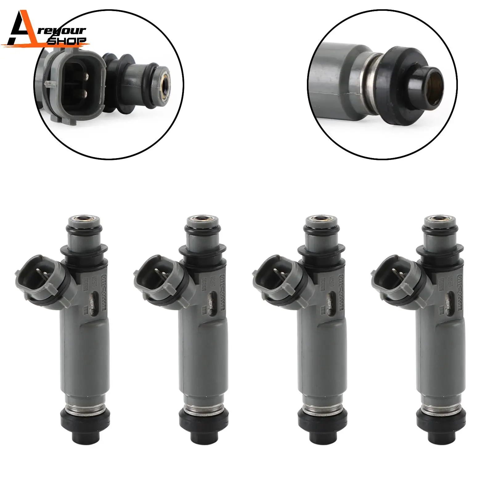 Areyourshop 4PCS Fuel Injectors 195500-3110 fit Mazda Protege 1.5L 1997-1998 1.6L 1999-03 Car Auto Parts