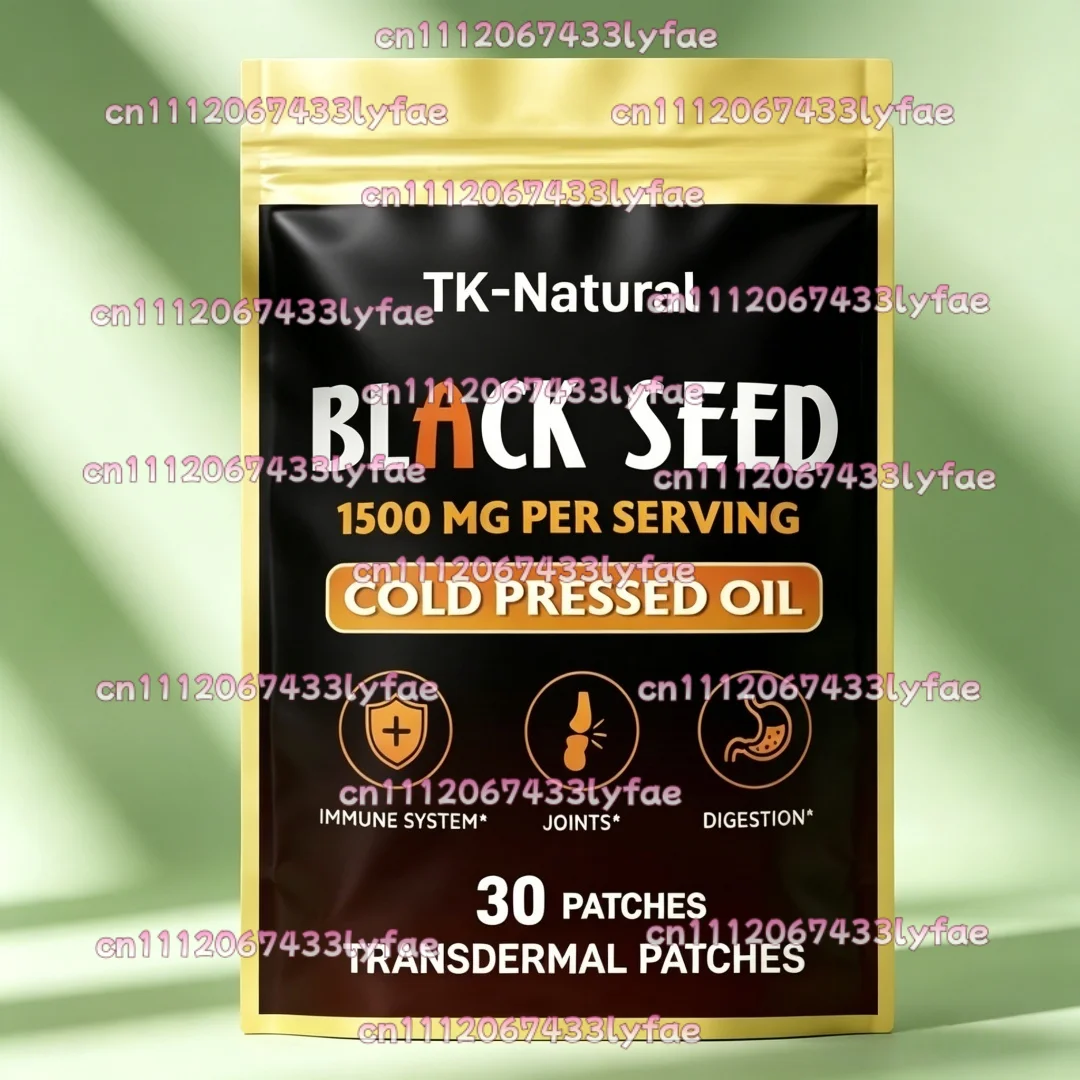 30 Patches Black Cumin Seed Transdermal Patches - Radiant Skin & Hair-Detox Liver Health