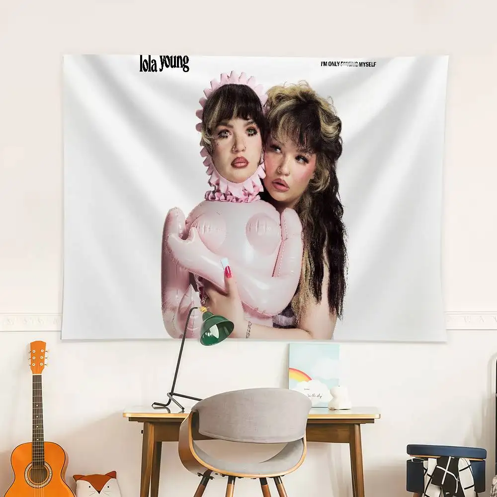 

Im Only Fking Myself L-Lola Young Outdoor Picnic Party Home Camping Art Hanging Banner Flag Decoration