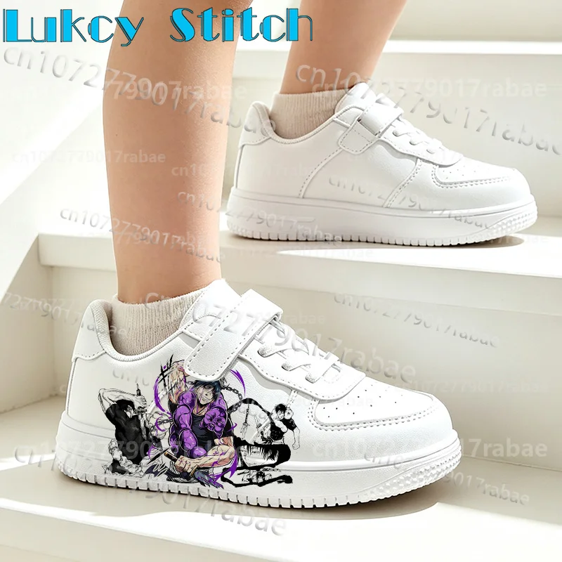 New Model Kids Anime Style Fushiguro Megumi Graphic Sneakers Boys Girls Comfort Daily Outdoor Wear Flat Shoes