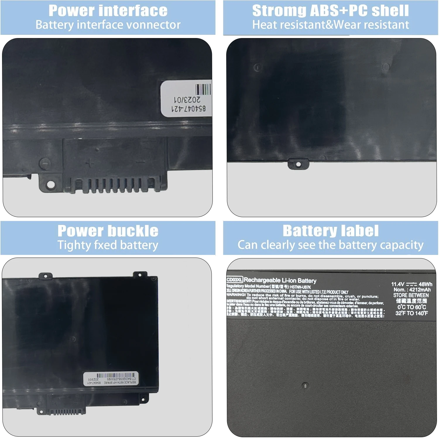 DXT New Laptop Battery CD03XL For HP ProBook 640 645 650 G4 G5 650 G7 Series HSTNN-LB8F HSTNN-IB8B HSTNN-UB7K 931702-421 CDO3XL