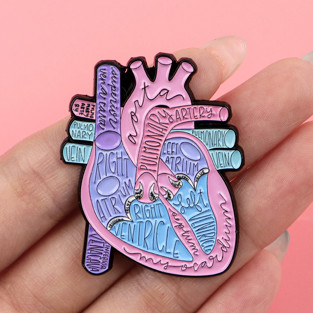 Organs Heart Brooches For Women Lung Enamel Pin Metal Badge Medical Jewelry Clothing Backpack Accessories Doctor Nurse Gift