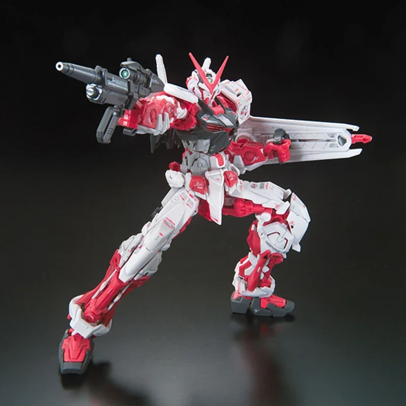 Figurka anime oryginalna Bandai Gundam RG 1/144 MBF-P02 Gundam Astray czerwona ramka Model montażowy Anime figurki prezent urodzinowy