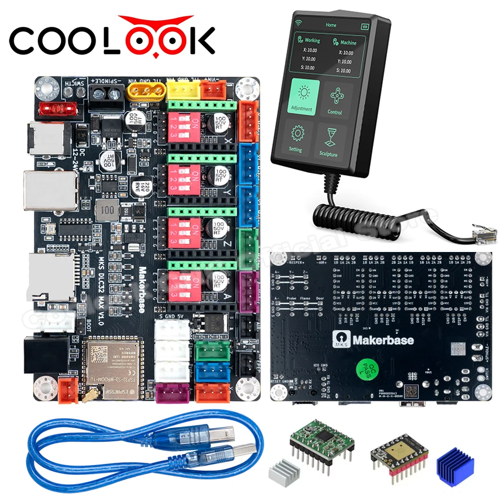 MKS DLC32 MAX Motherboard Laser Engraving Machine 4 Axis Controller For CNC Woodwork Engraver Parts 3.5Inch Screen/TMC2209/A4988 - Image 2