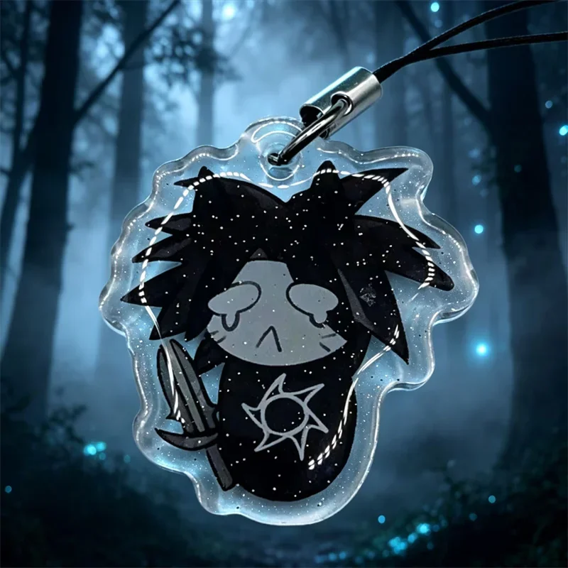 Q - Version Forsaken Two Time Double Sided Glitter Epoxy Acrylic Phone Charm Cute cartoon game Character pendant