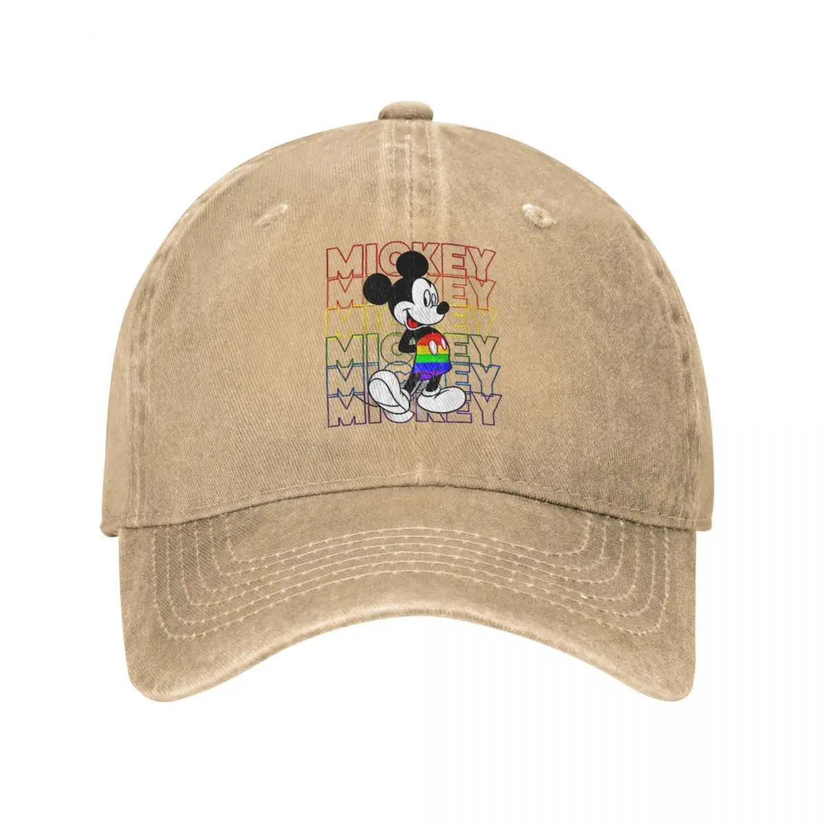 Cute Cartoon Mickey Mouse Baseball Cap Classic Distressed Denim Snapback Cap Men Women Outdoor Workouts Gift Caps Hat