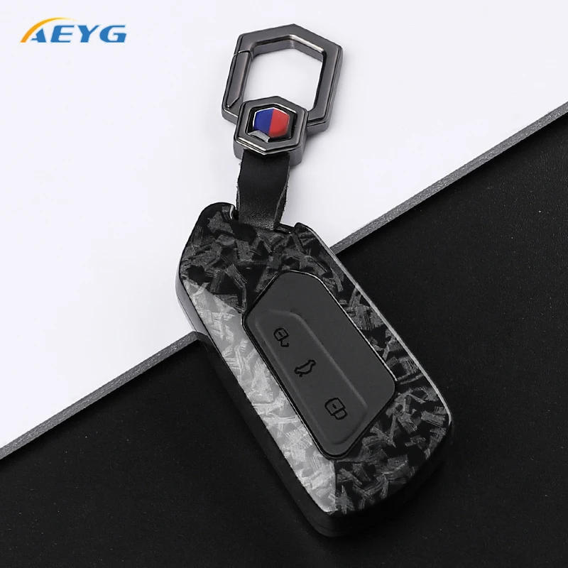 ABS Carbon Fiber Car Key Cover Case Shell For VW Volkswagen Golf 8 MK8 Cupra Skoda Octavia A8 SEAT Leon MK4 Keychain Accessories - view 5