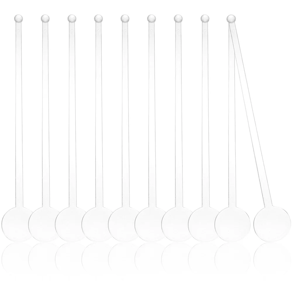 

160pcs Drink Stirrer Mixing Rod Plastic Swizzle Sticks Coffee Stirring Reusable Juice Cocktail Bar Tools Transparent