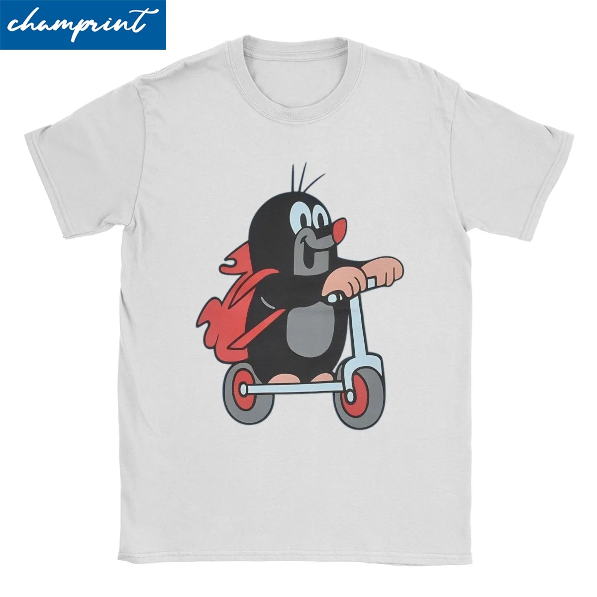 Cool The Little Mole Bike T-Shirts Men Women's Round Collar Pure Cotton T Shirts Cartoon Friends Together Tee Shirt New Clothes