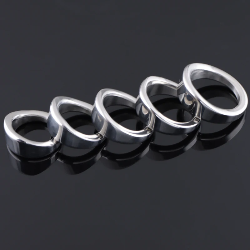 5 Sizes Stainless Smooth Steel Mencock Prevention Penis Glans Phimosis Rings Adult Supplies Intimate Sex Toys For Men Foreskin