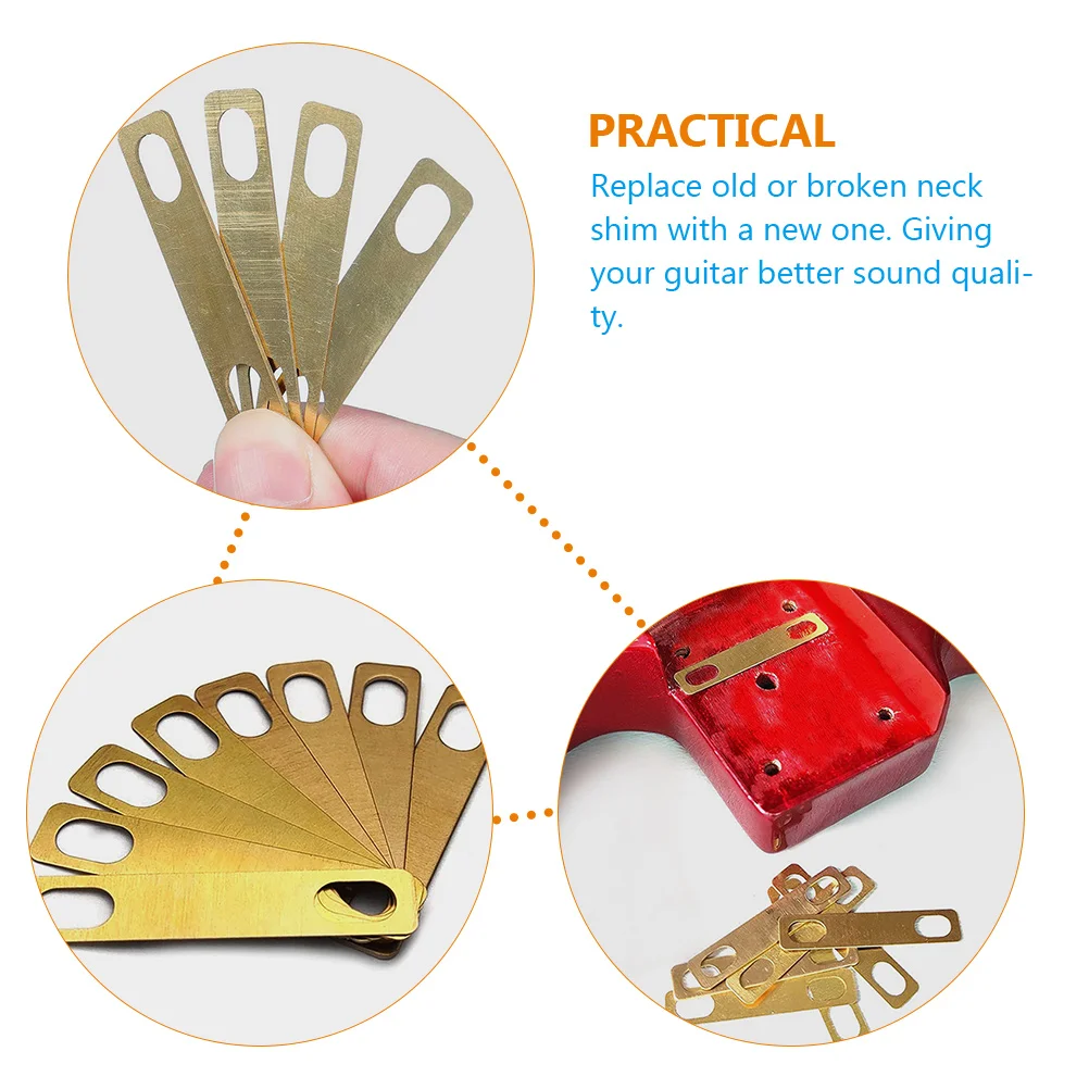 

8pcs Bass Luthier Parts Accessories Electric Shims Durable Lightweight Replacement Guitar Neck Shim Plate Washer