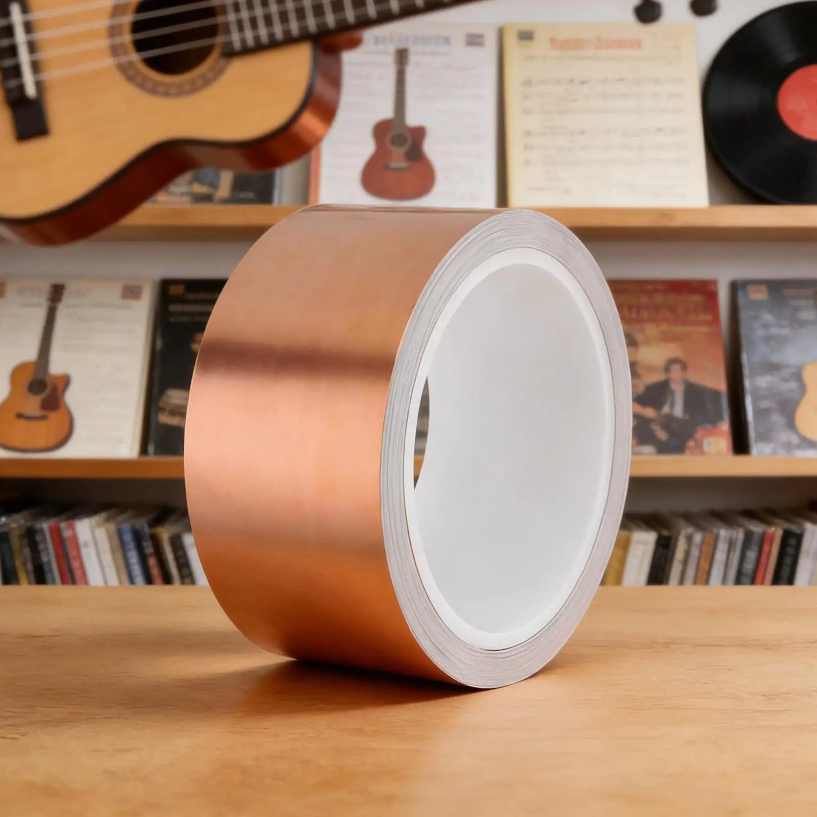 شريط حماية نحاسي للقيثارات يحجب شريط نحاسي لاصق موصل لحام كهربائي لحرف الجيتار