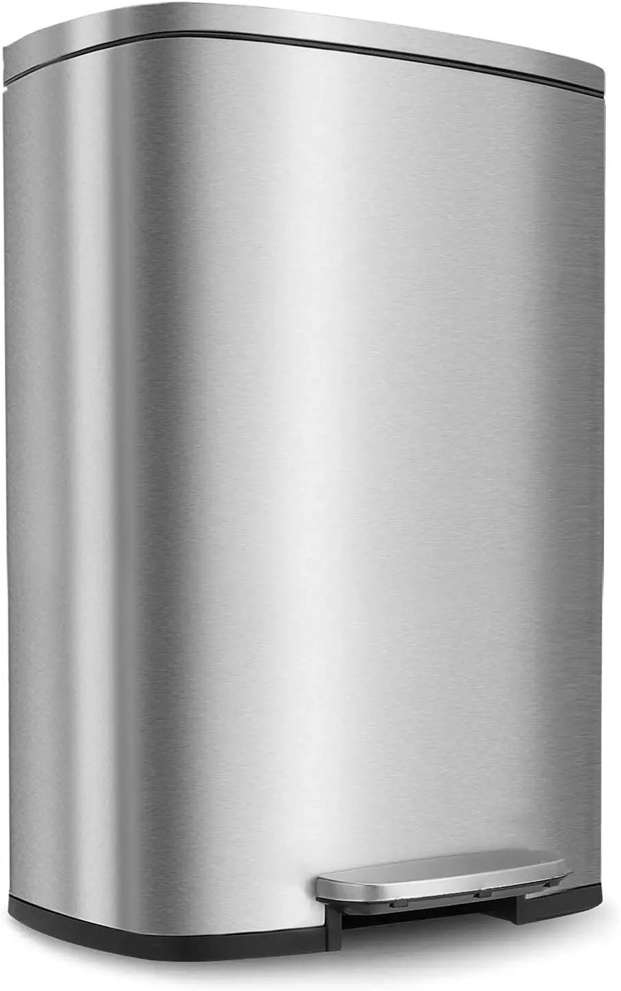 

13.2 Gal(50L) Trash Can, Fingerprint Proof SS Kitchen Garbage Can with Removable Inner Bucket and Hinged Lids,