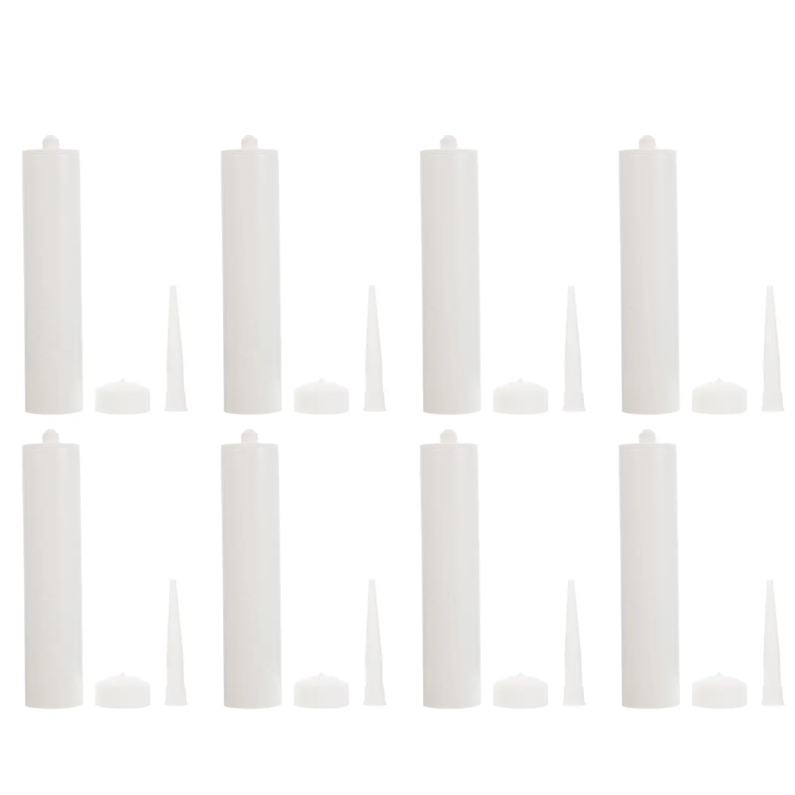 

8 комплектов пустых туб для герметика, многоразовые пластиковые бутылки для герметизации дверей, окон, кухни, ванной комнаты