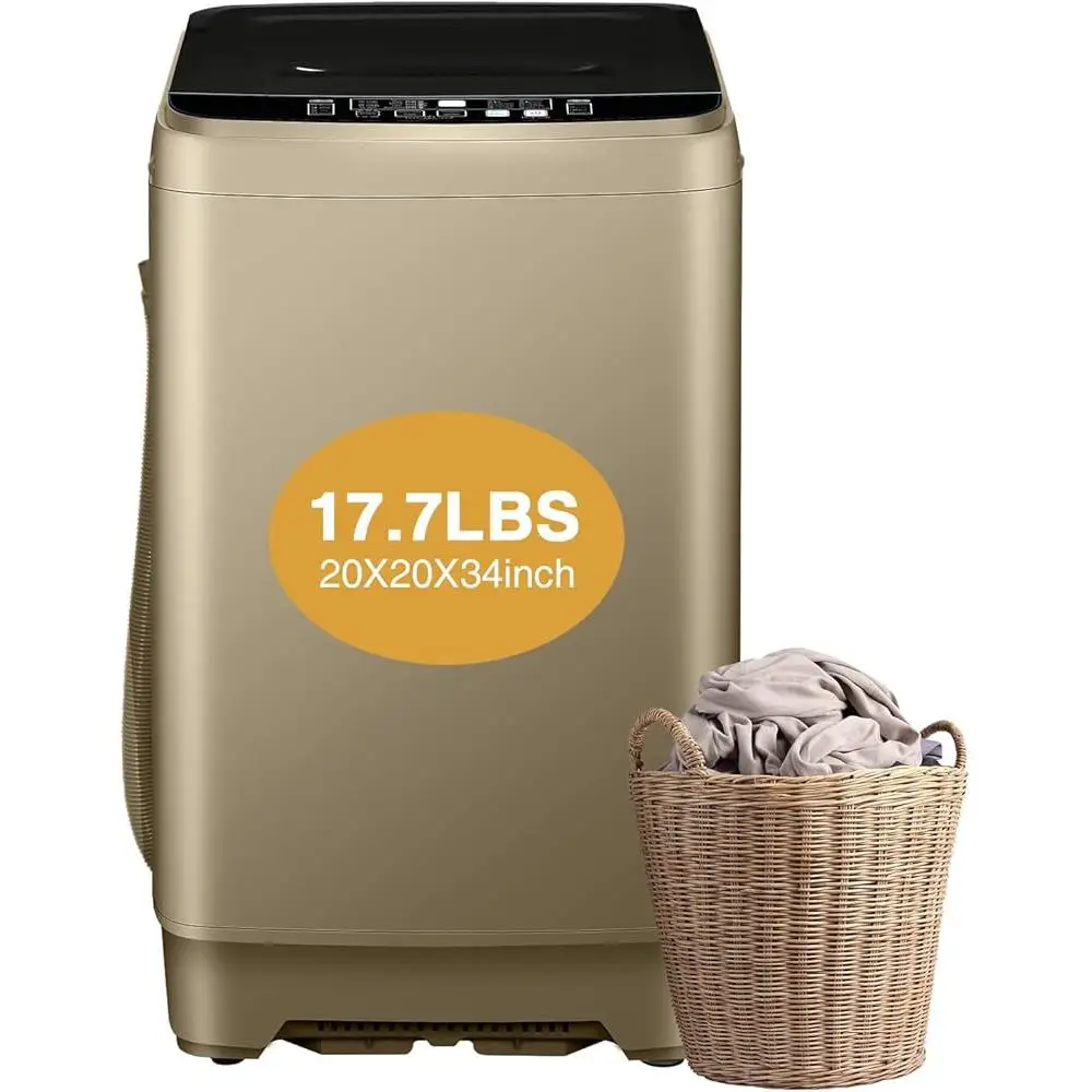 Full Automatic Washing Machine Portable Compact Washer with 10 Wash Programs 8 Water Levels Ideal Dorms Apartments RVs