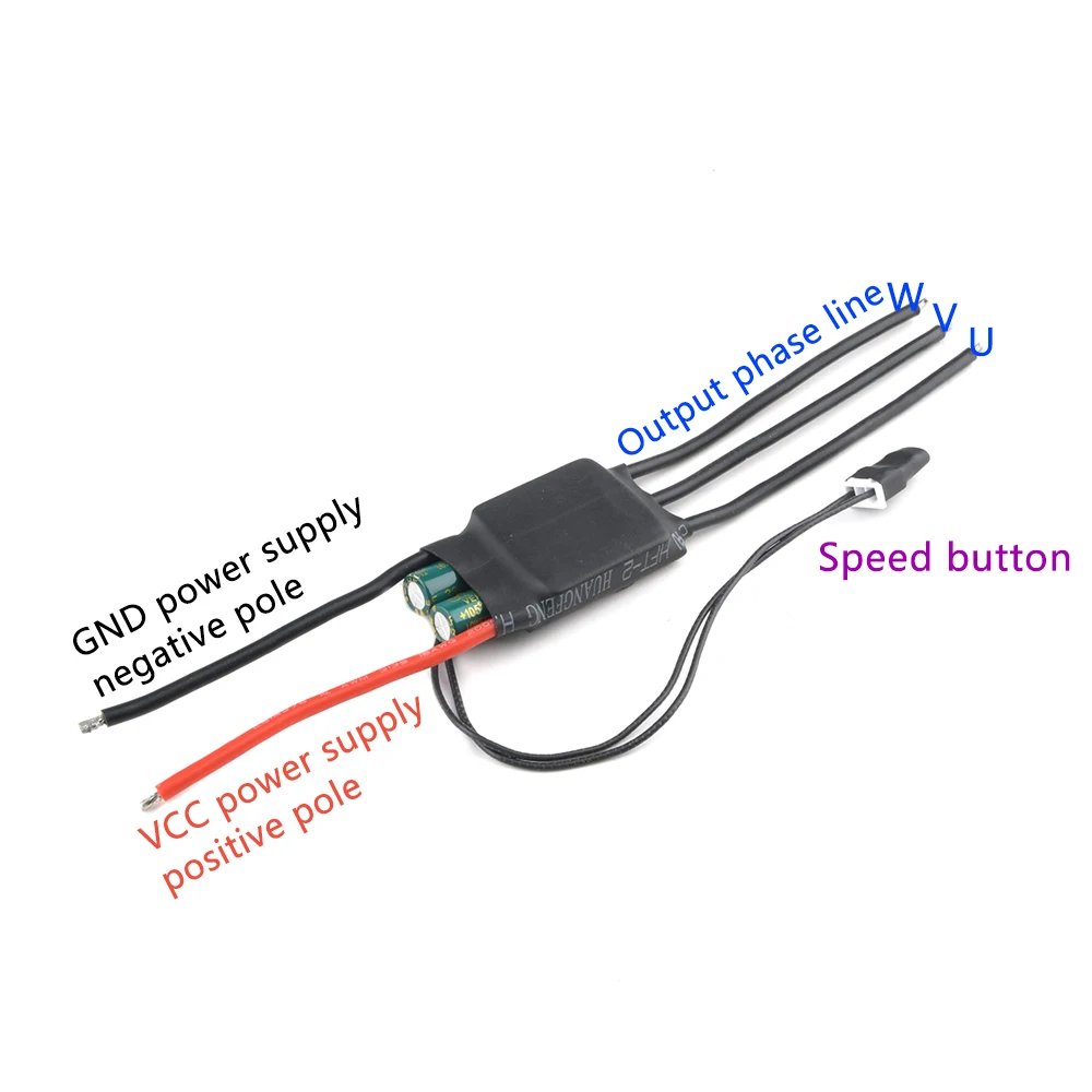 DC7V~24V 200W Three Phase DC Brushless Hall-less Motor Driver Controller BLDC Speed Controller