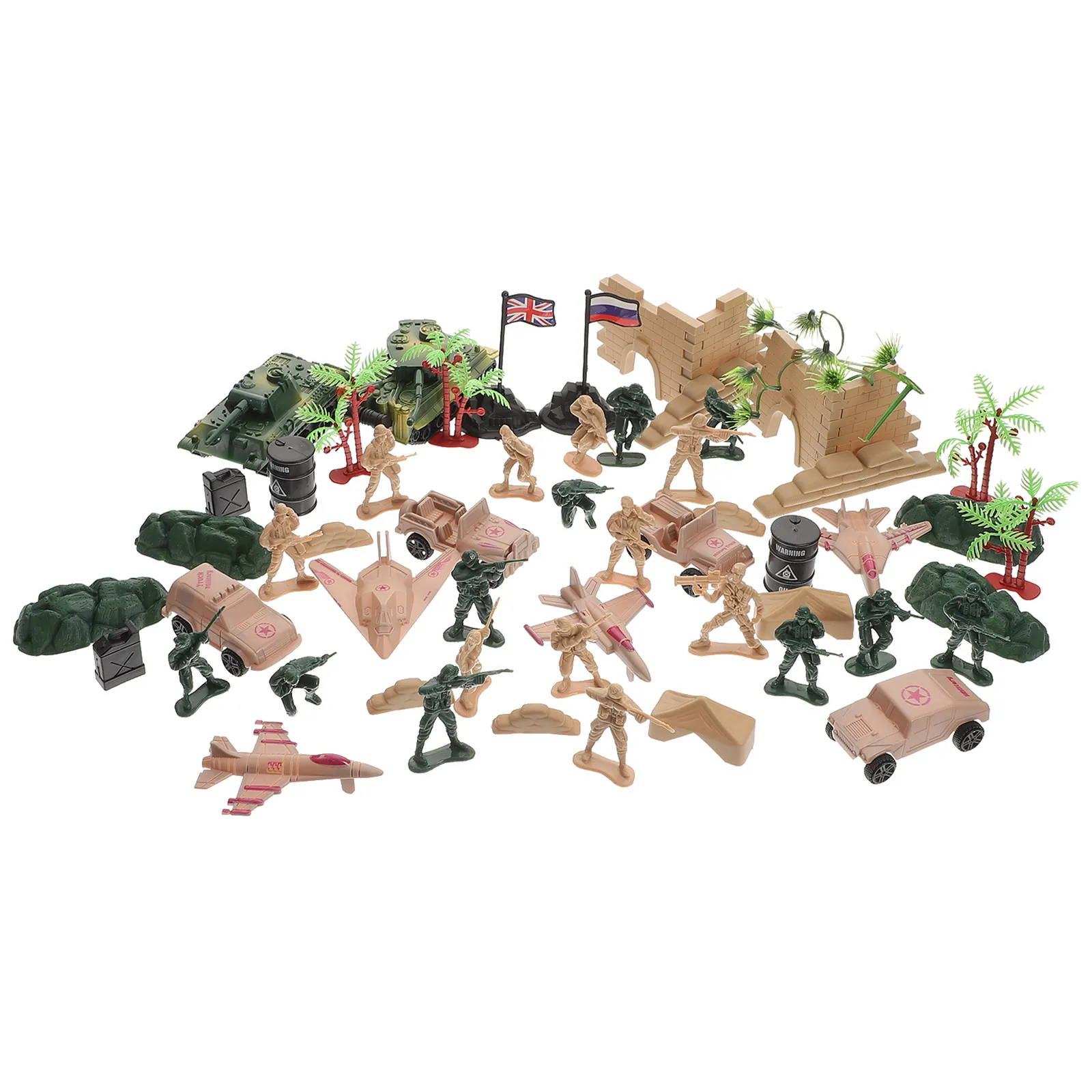 

1Set Military Ornament Set Realistic Durable High-End Material Small Detailed Design Home Office Bedroom Sand Table Birthday