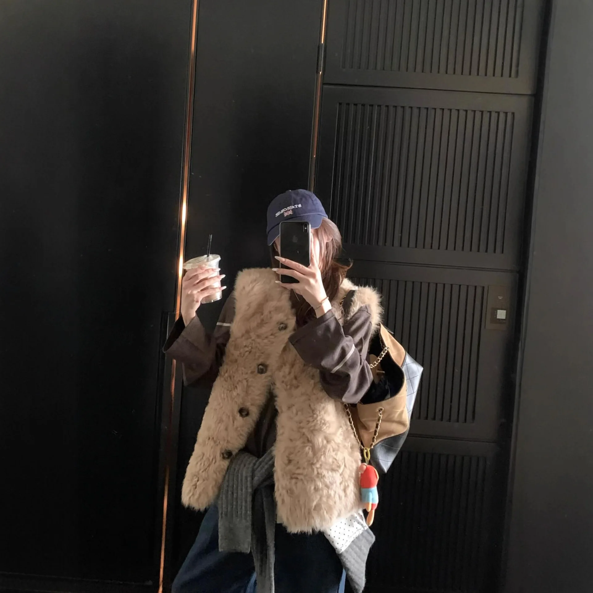 Elegante inverno feminino colete de pele do falso cor pura único breasted sem mangas eco casaco de pele para feminino grosso quente senhora jaqueta de pele de vison