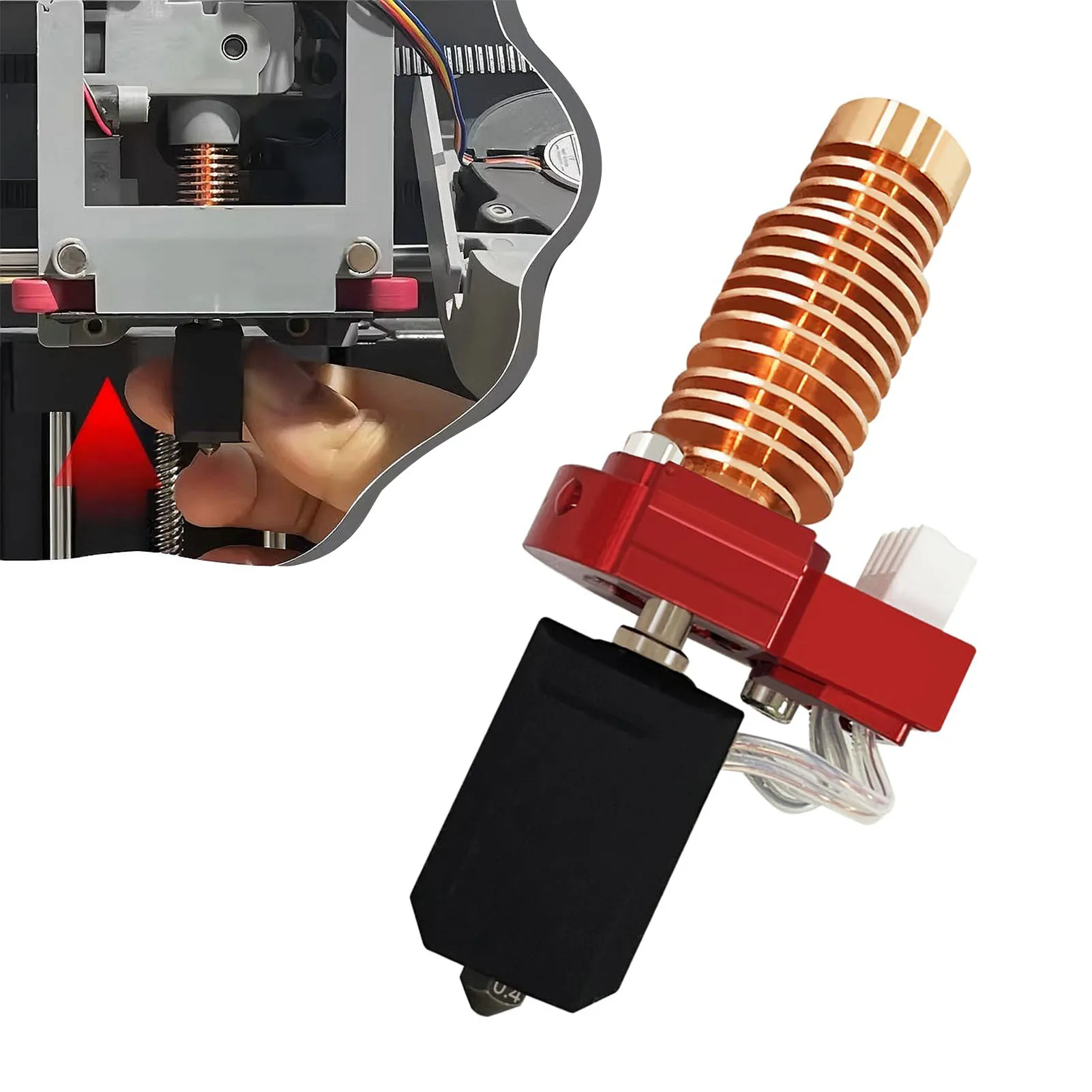 

Комплект для замены хотэнда для 3D-принтера Flashforge Adventurer 5M Pro: сопло из закаленной стали 0,4 мм, керамический нагревательный элемент 48 Вт