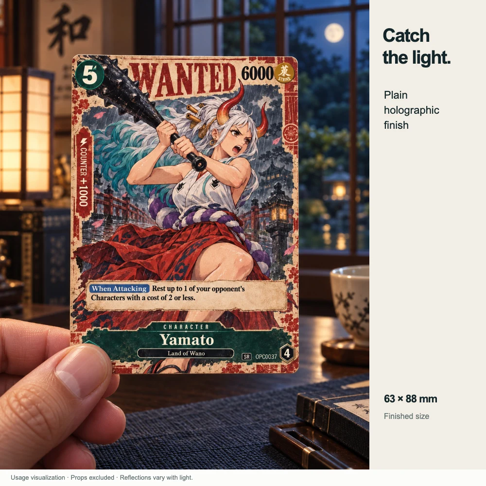5Pcs One Piece Cards OTCG Vintage Wanted Poster Style Custom Zoro Law Yamato Hiyori Robin Collection Cards One Piece Card Game