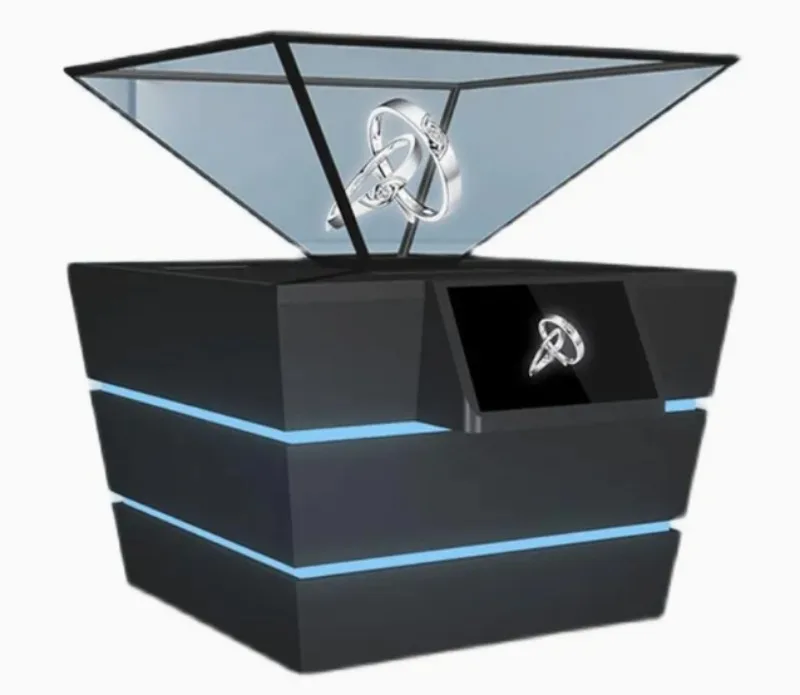

Factory Direct 3D Pyramid Hologram Projector case Cabinet for Jewelry Exhibition Hall Museum Exhibitions