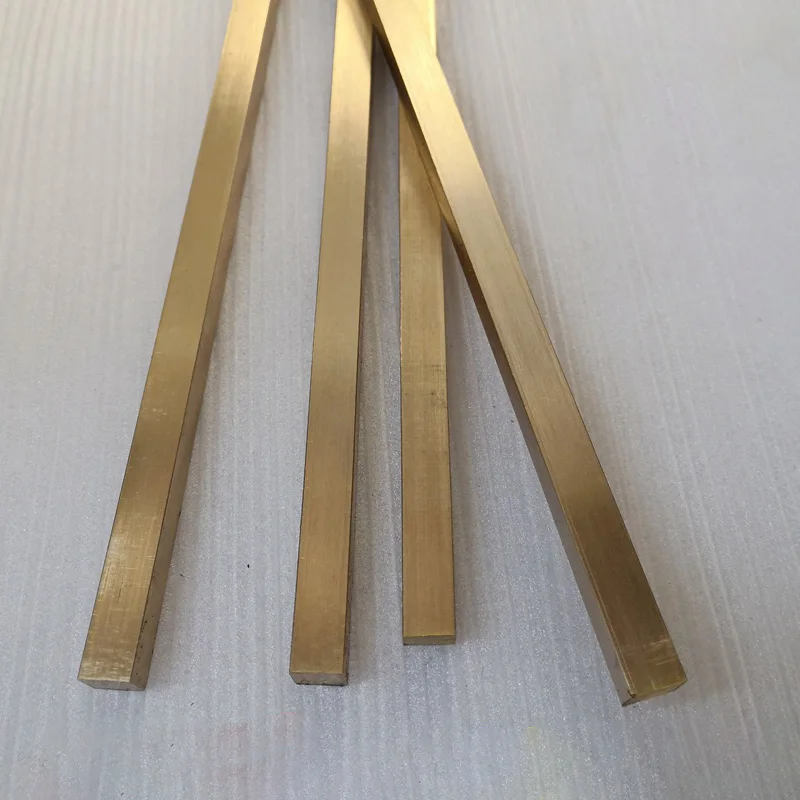 500mm Long Brass Square Rod Brass Rod Solid Bar Side Length 1-20mm