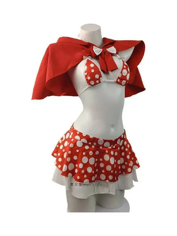 Hot Bunny 2025 New Korean Style Skirt Sets Women's Two-Piece Swimsuit Solid Color Print Sexy Pure Desire Charming Skirt Set ZVQV