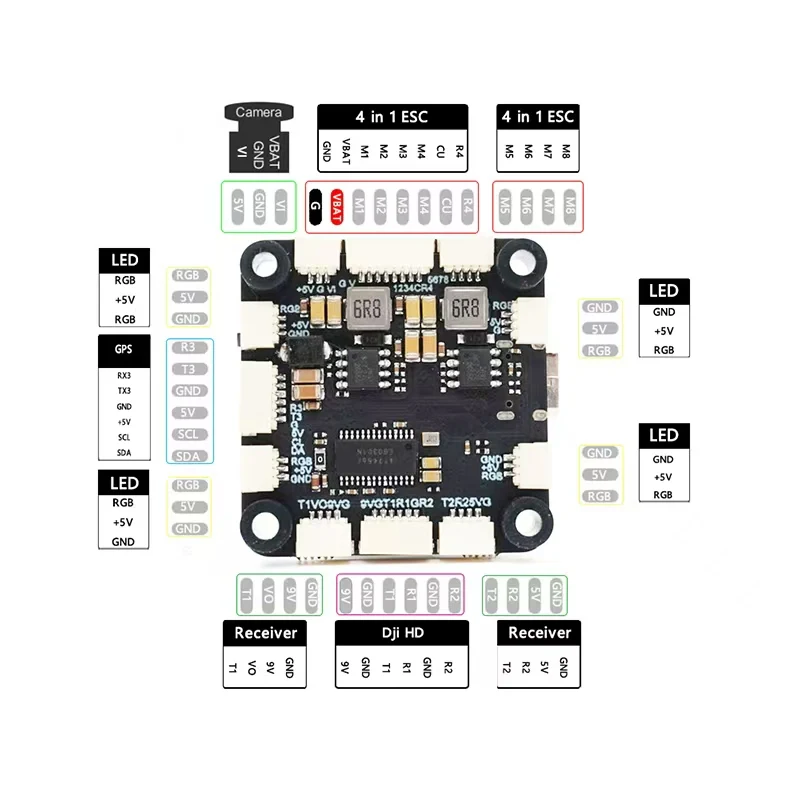 For FT-F722 80A Fita 8S 4 in 1 ESC, suitable for 13 inch traverser