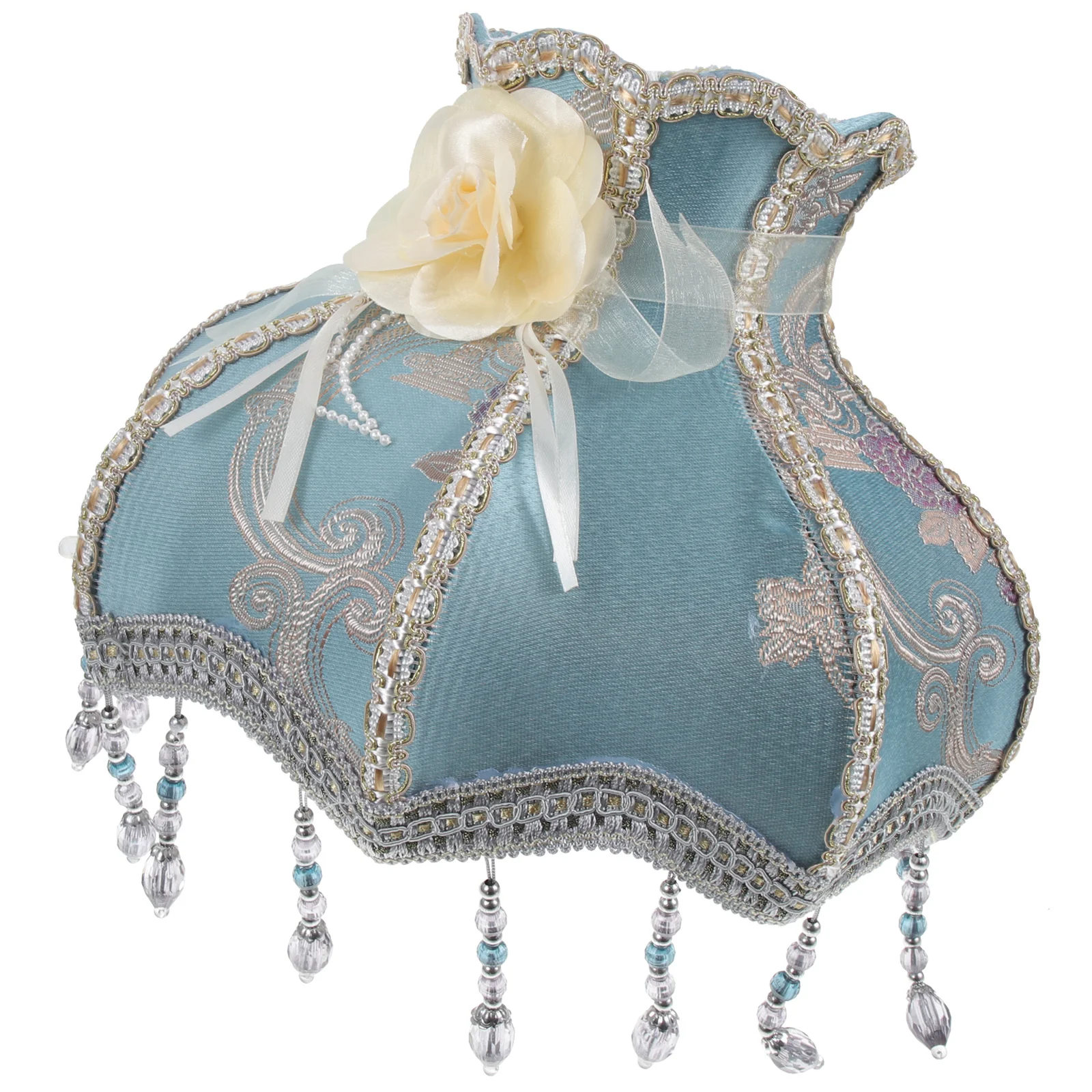 

OSALADI Lace Lamp Shade Retro Pendant Light Cover E27 Fabric Vintage Bedside Fixture Ceiling Lighting Replacement